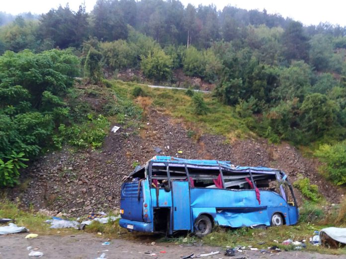 Bus Crash, Svoge, Bulgaria - 25 Aug 2018