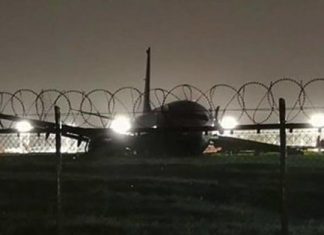 Боинг излетал од писта при слетување во Манила