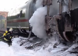 Се запали брзиот воз во Германија, евакуирани 510 патници