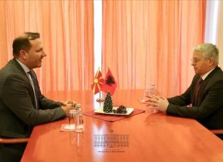Средба на министерот Спасовски со неговиот албански колега Лешај