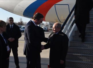 Рускиот претседател Путин допатува во посета на Белград