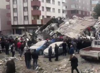 Во Истанбул се сруши шесткатна зграда