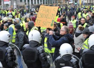 Протести на „жолтите елеци” во Белгија под големи безбедносни мерки
