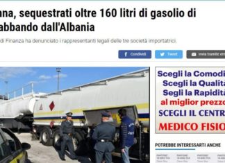 Во Равена запленети 163.000 литри нафта шверцувана од Албанија