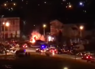 (Видео) Мафијашка ликвидација среде Подгорица: „Експлозија на авто-бомба, убиен е еден човек“