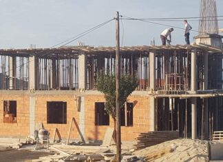 (Фото) Продолжува изградбата на џамијата во населба Гостиржани, Прилепско.