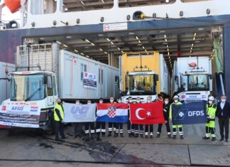 Турската АФАД испрати 100 контејнери за домување за Хрватска за деловите погодени од земјотресот