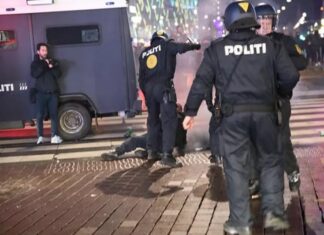 Немири во Копенхаген: Полицијата апсела демонстранти кои се спротивставуваат на мерките за корона