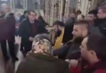 НИШТО ПОВЕЌЕ НЕ Е НИТУ СВЕТО: Украинци упаднале во црква и киднапирале православен свештеник (ВИДЕО)
