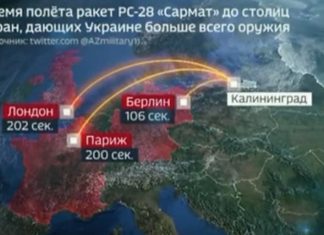 / Видео / Руска телевизија прикажа за колку секунди нуклеарка може да стигне до Лондон и Берлин