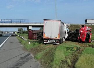(ФОТО) Хрватска: Сообраќајна несреќа на два товарни камиони на автопатот А3 во правец кон Загреб