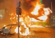 Хаос на улиците во Даблин по денешниот напад, демонстранти дивееле, палејќи се пред себе