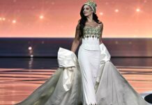 Надин Ајуб воодушевува со палестинска облека на Мис Универзум 2025