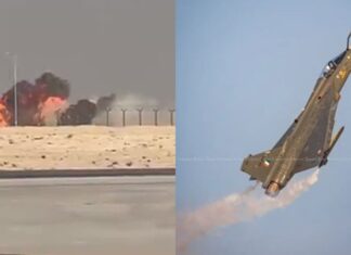 Објавена видеоснимка од паѓање на индиски воен авион во Дубаи